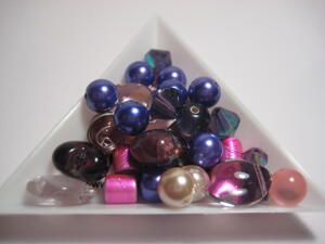PÄRLOR & TILLBEHÖR - Glaspärlor - Glasmix - Glasmix - Purple summer beauty,  50gram