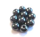 Hematit, runda 8mm, magnetiska