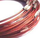 Halsring - wire , varm röd 