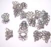 Pärlhattar, 10x7mm, silver