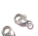 Karbinlås, Antiksilver Swirl,  25mm