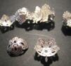 Pärlhattar, 15mm, Silver 20st