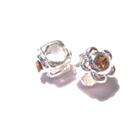 Pärla / hänge -Silverblomma m topaz stenar