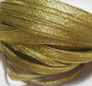 Satinband, Guld m glitter  6mm , hel rulle