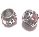Pärla / hänge -silver m. rosa sten, nr 19