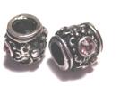 Pärla / hänge -silver m. rosa sten, nr 22