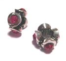 Pärla / hänge -silver m. cerise sten, nr 24