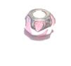 Pärla / hänge - Mönstrad m Glitter - Rosa
