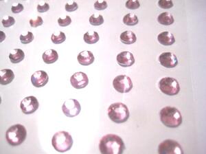 SCRAPBOOKING - Bling & Pärldekorationer - Självhäftande Rhinestone, Ljusrosa