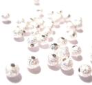 Silverpläterade stardust, 4mm, 100st