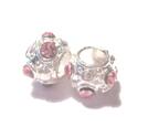 Pärla / hänge -Silver m Rosa stenar