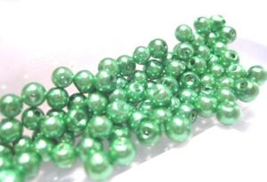 Vaxade Glaspärlor , 4mm Grön nr1
