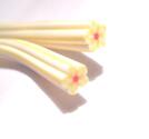Polymerstav - Beige blomma