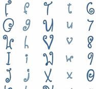Cuttlebug Alfabet - Curls and swirls