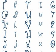 Cuttlebug Alfabet - Curls and swirls