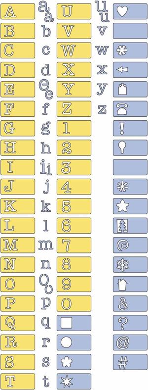 SCRAPBOOKING - Dies & Stansar - Cuttlebug Alfabet - Typewriter