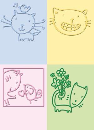 SCRAPBOOKING - Dies & Stansar - Cuttlebug Embossing folder - Cat