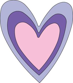 SCRAPBOOKING - Dies & Stansar - Cuttlebug Die  - Concentric  Hearts