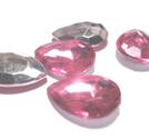 Cabochon i Akryl, Droppe.Rosa