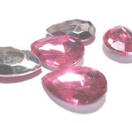 Cabochon i Akryl, Droppe.Rosa