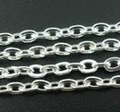 Kedja- cross silver,  3x4mm